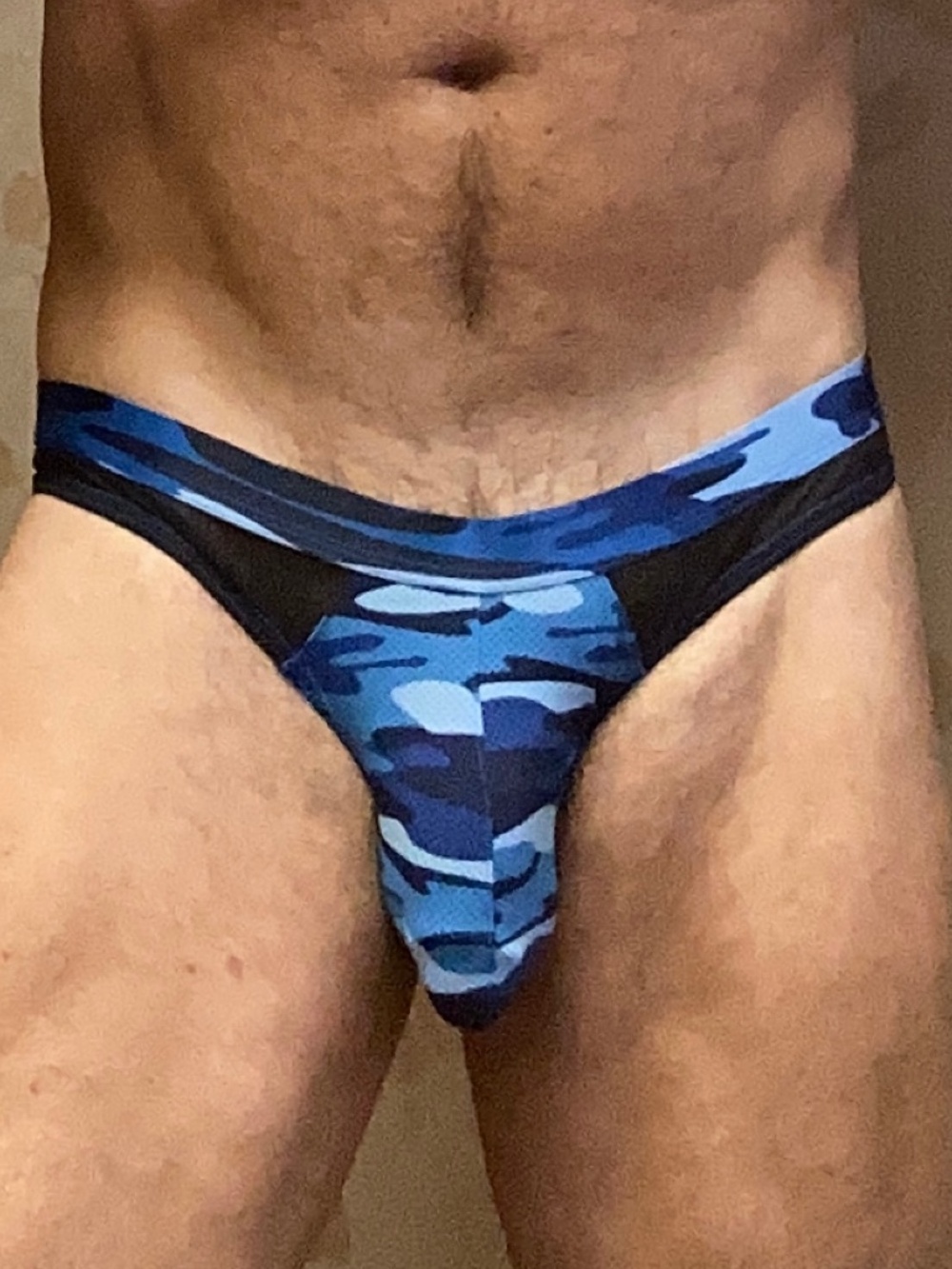 Sexy, blue and black camouflage brief,